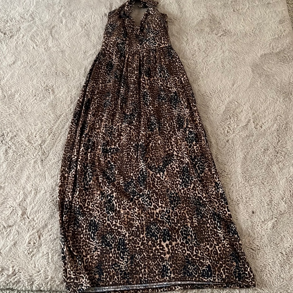 Cheetah Bathing Suite Cover Up Dress